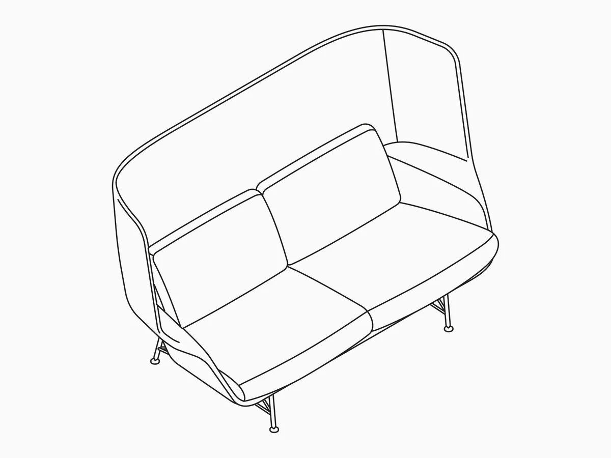 Sofa Seat Depth Side View Side view showing usable sofa seat depth