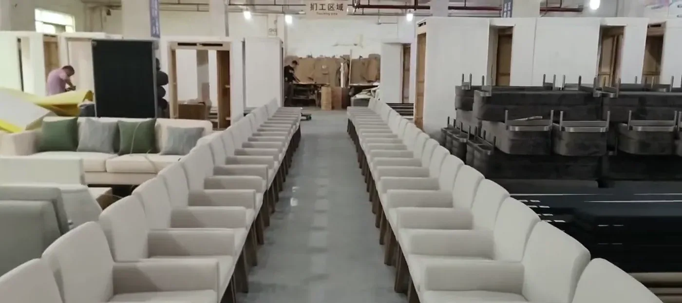 Club chair project batch Upholstered lounge chair production batch for a hotel project