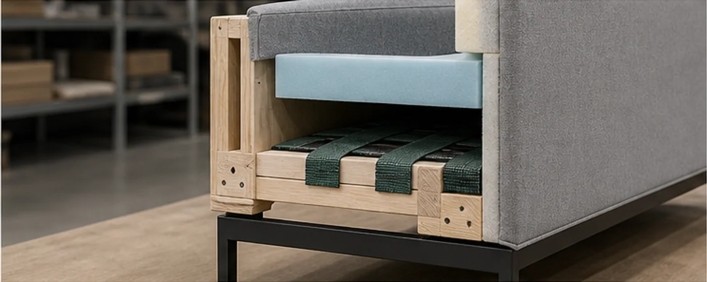 Contract seating frame review Upholstered seating frame foam and support construction review