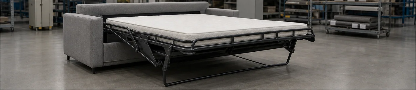 Contract sofa bed mechanism review Commercial pull out sofa bed mechanism open in a factory review area