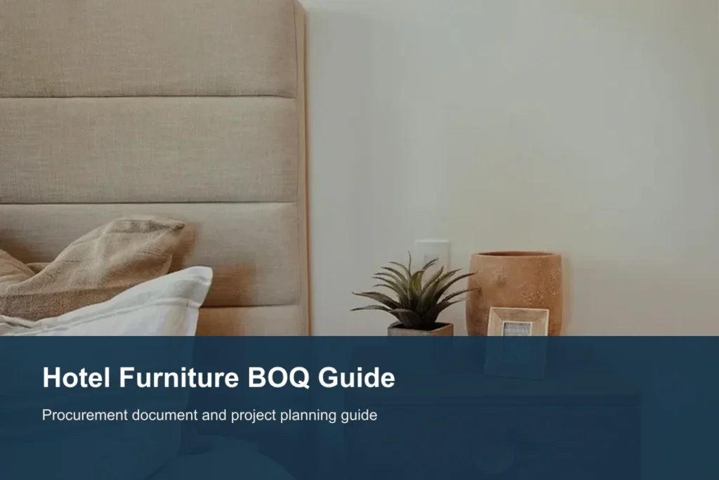 Hotel furniture BOQ and guestroom package review
