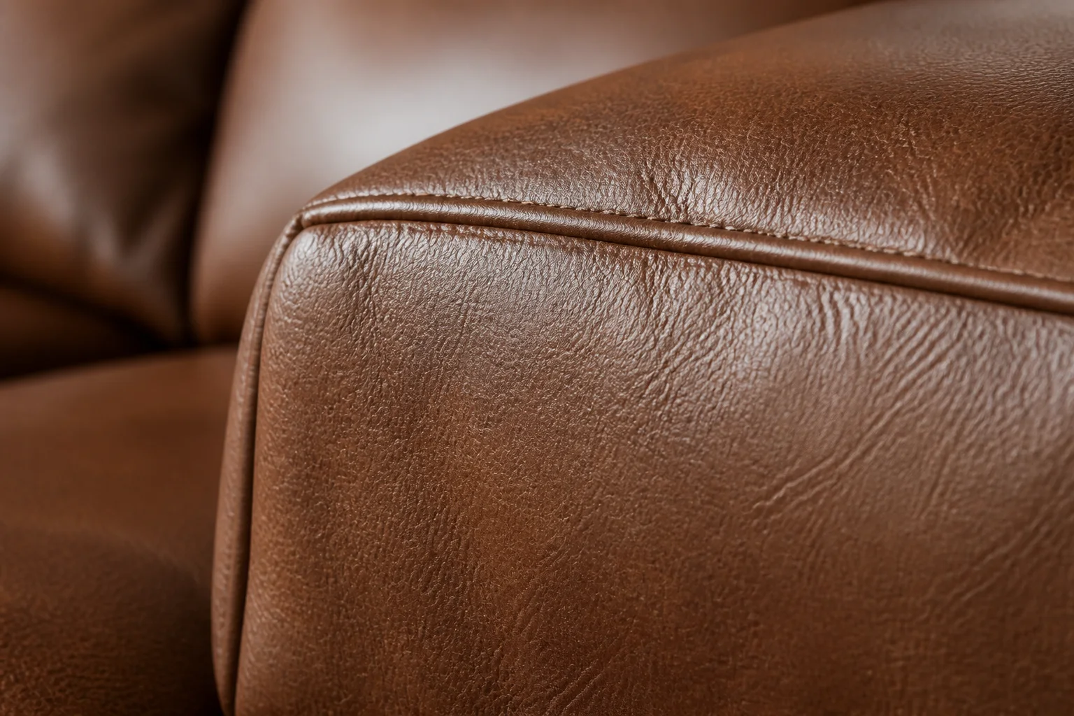Leather sofa upholstery surface and grain detail