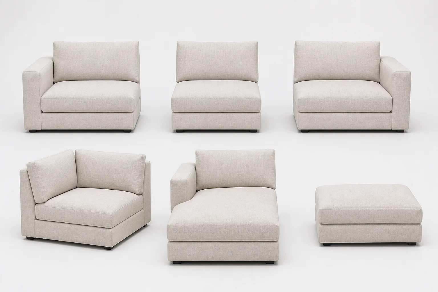 Sectional sofa modules Sectional sofa modules documented separately for ordering