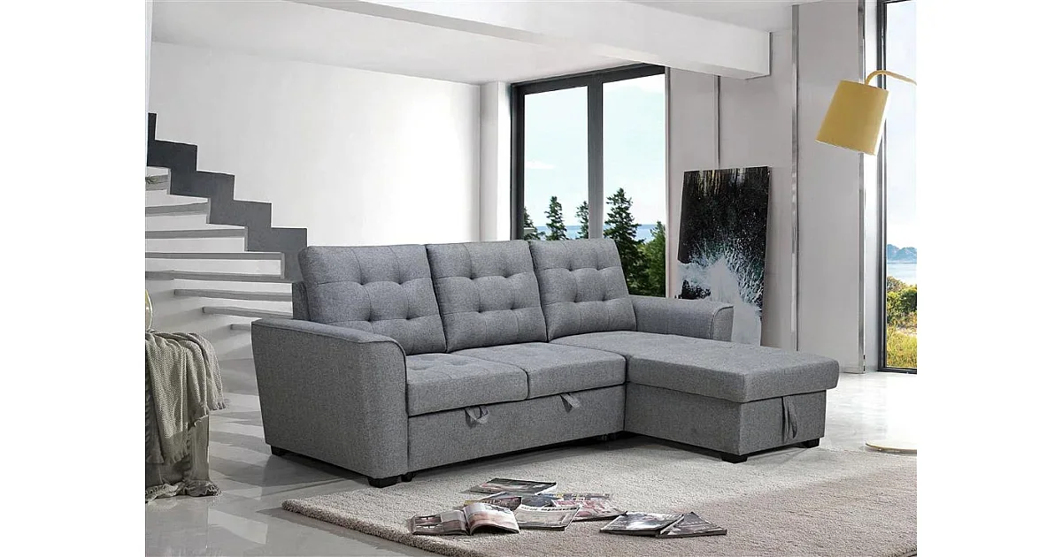 Sectional sofa room scene for TV viewing angle planning