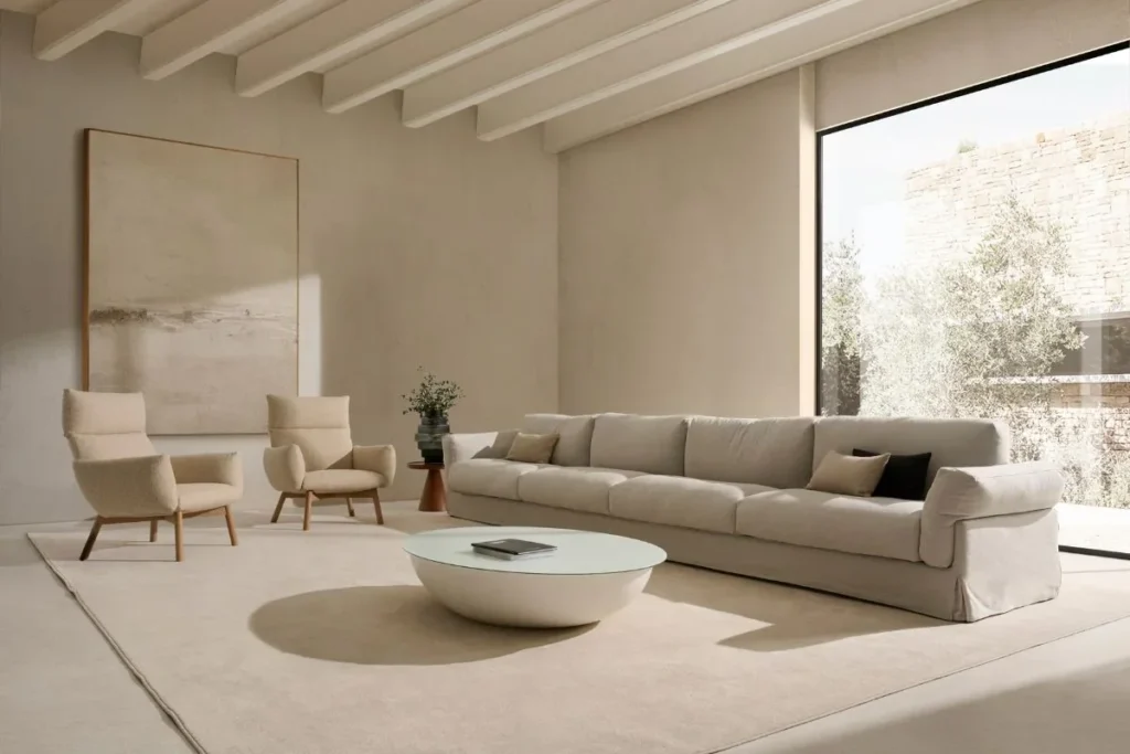 High-quality commercial sofa showing why sofas can be expensive